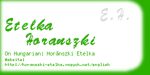 etelka horanszki business card